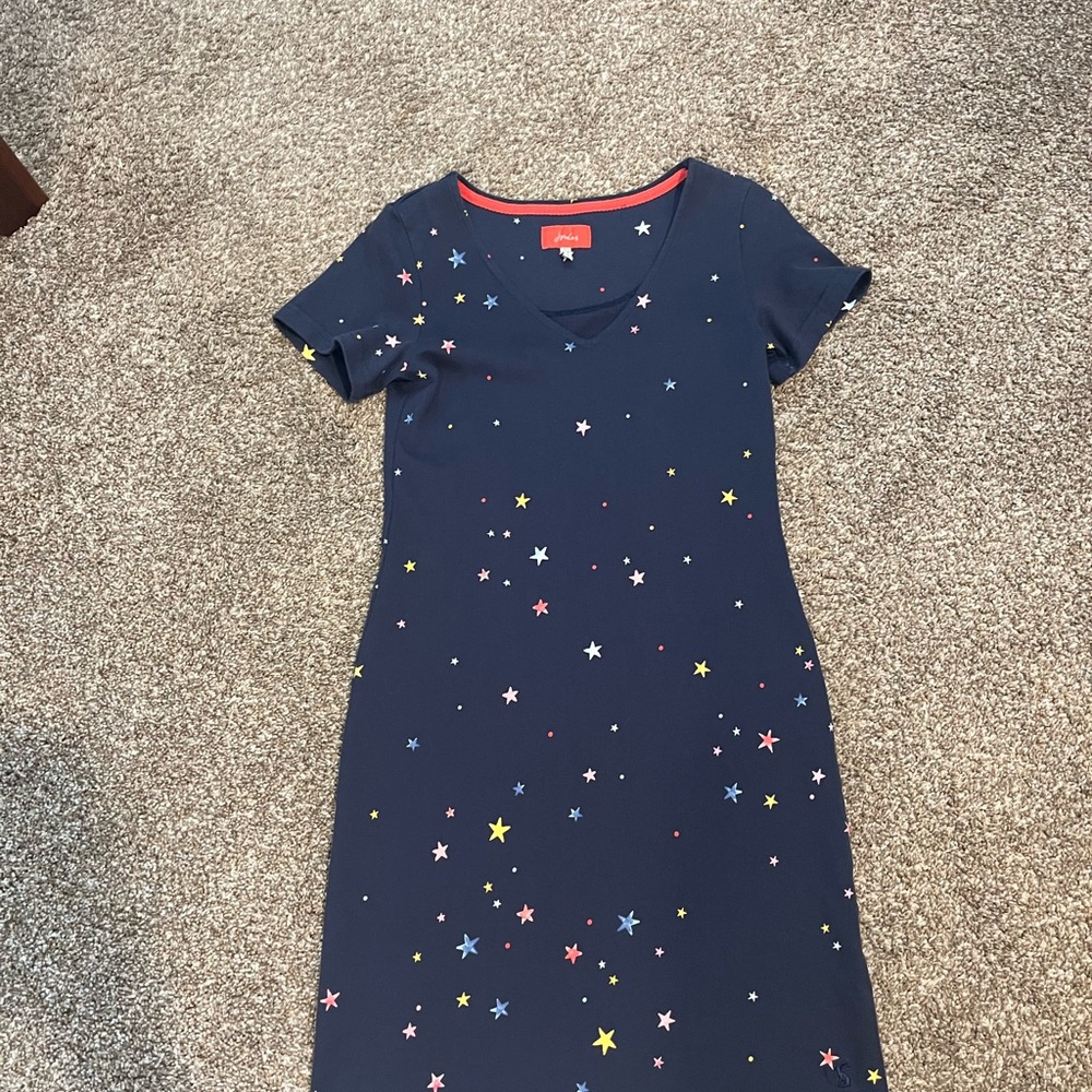 Joules V-Neck Star Pattern Dress
